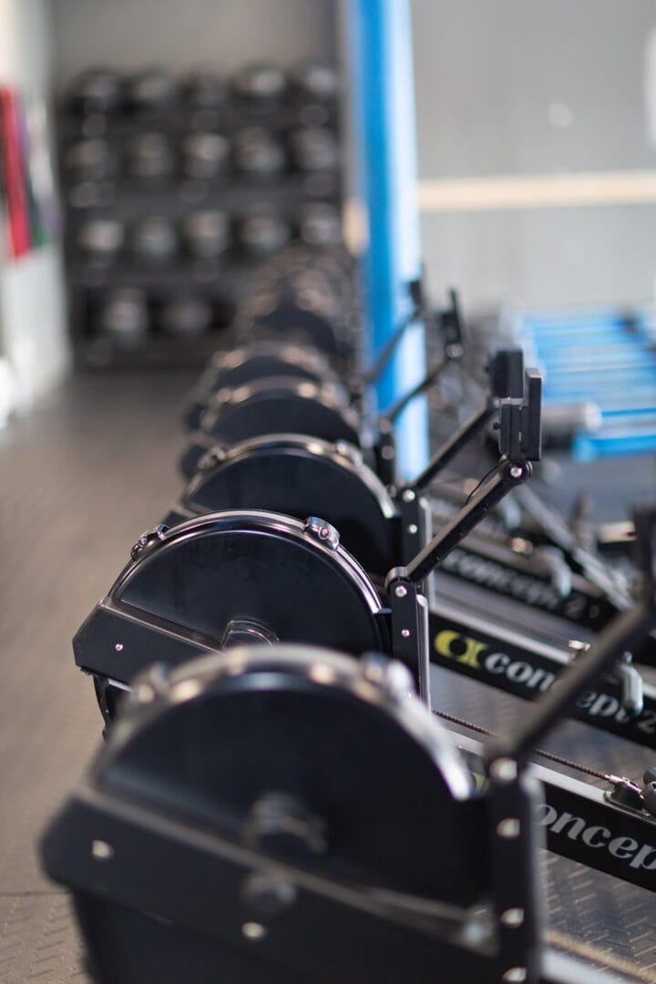 Close-Up of Rower Machine